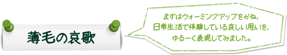 薄毛の哀歌